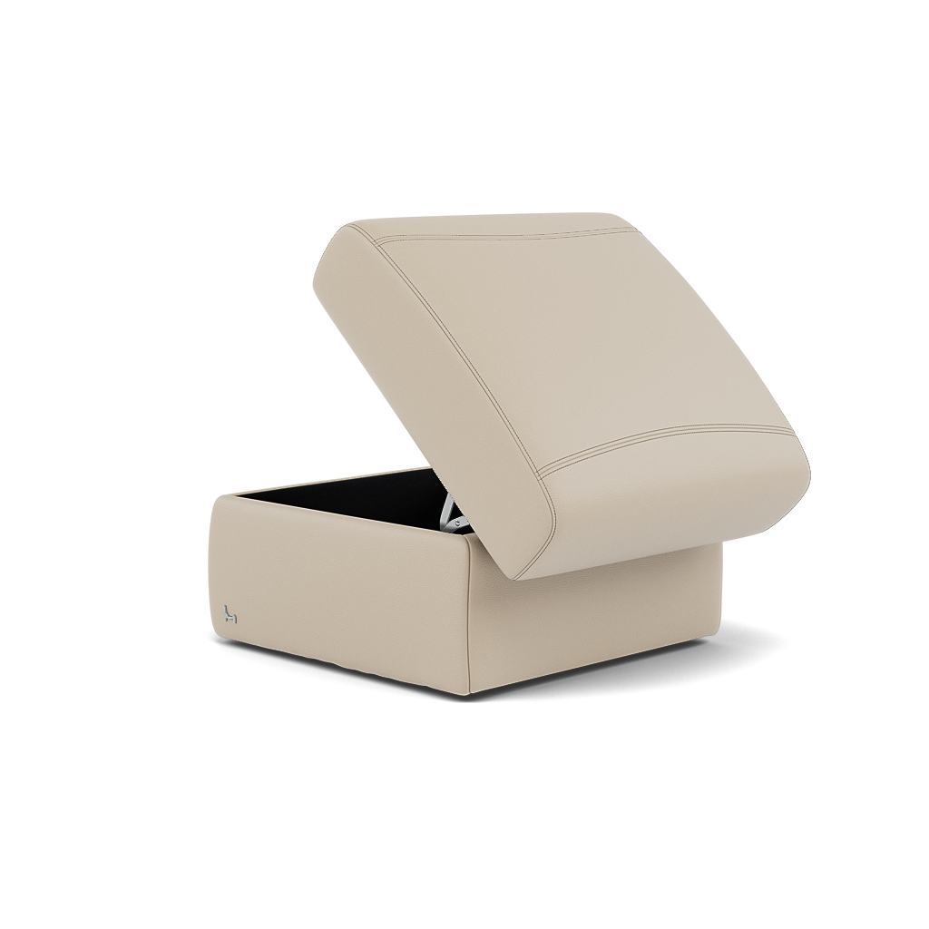 Nicoletti Vivaldi II Storage Footstool - Ottoman Holder CB Torello — Torello PS Fango 352, gallery image 3