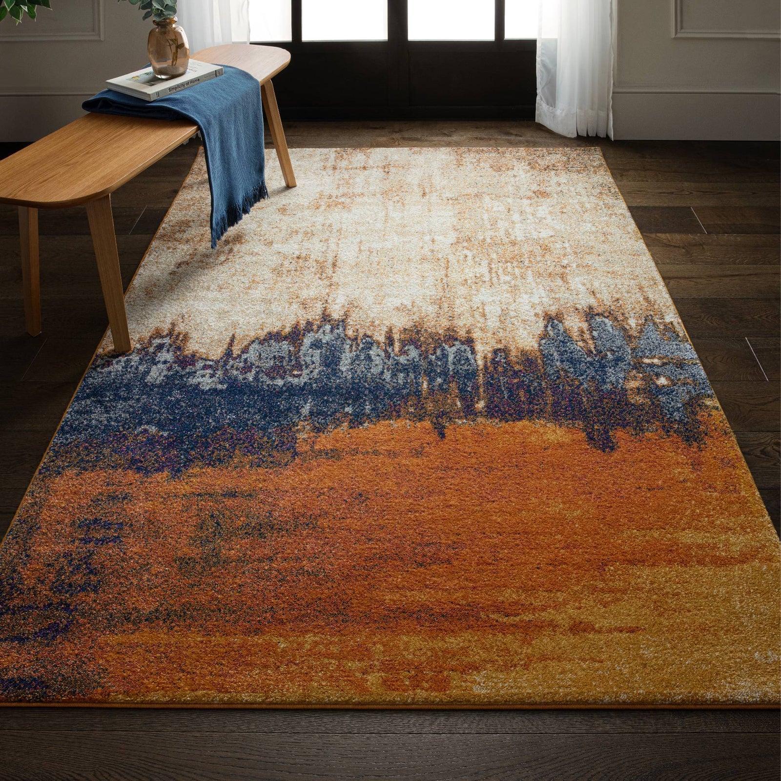Nasir Distress Orange Rug - NV04 Distress Orange  - 120cm x 170cm