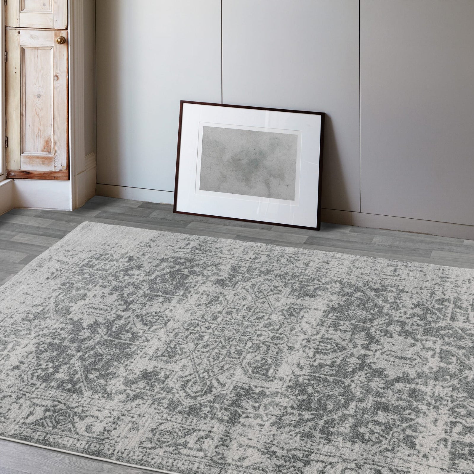 Nasir Antique Grey Rug - NV10 Antique Grey - 80cm x 150cm