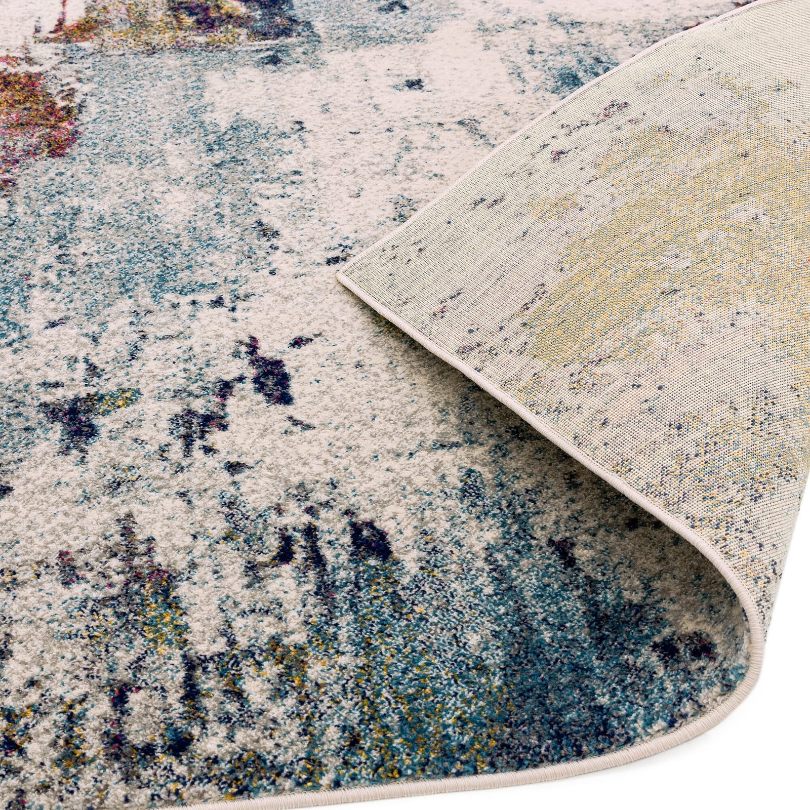 Nasir Abstract Mustard Multi Rug - NV22 Abstract Mustard Multi - 120cm x 170cm