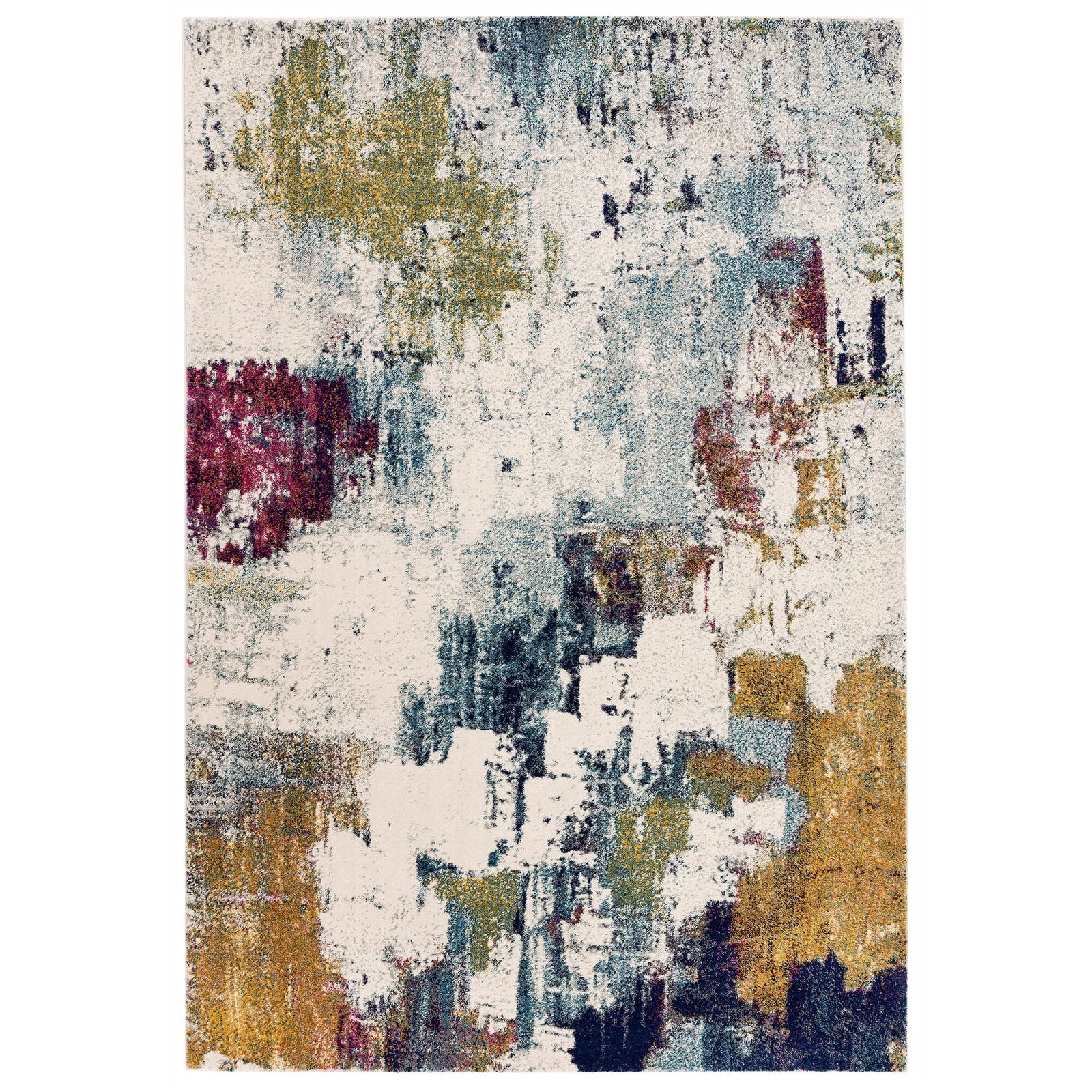 Nasir Abstract Mustard Multi Rug - NV22 Abstract Mustard Multi - 120cm x 170cm