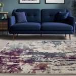 Nasir Abstract Navy Multi Rug - NV23 Abstract Navy Multi  - 120cm x 170cm