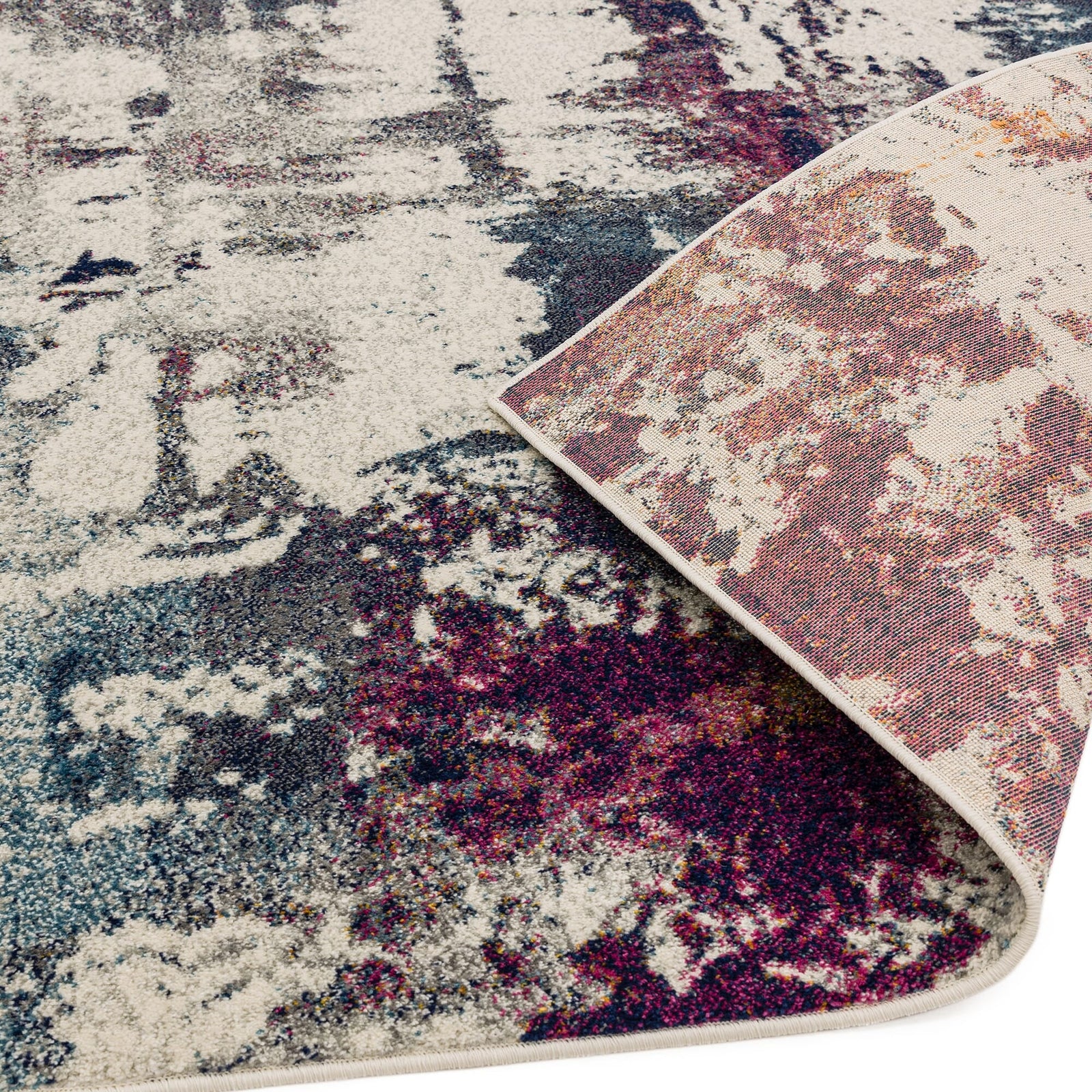 Nasir Abstract Navy Multi Rug - NV23 Abstract Navy Multi  - 120cm x 170cm