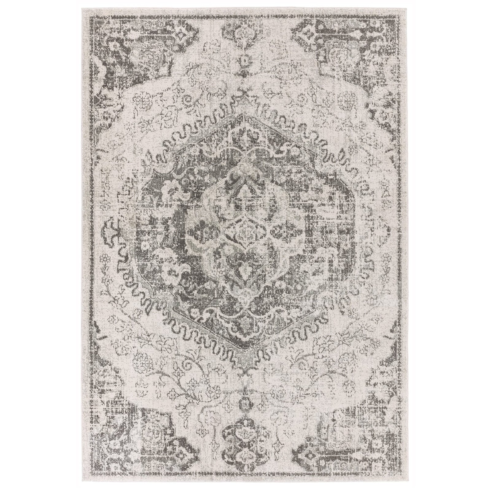 Nasir Medallion Ivory Rug - NV26 Medallion Ivory - 120cm x 170cm