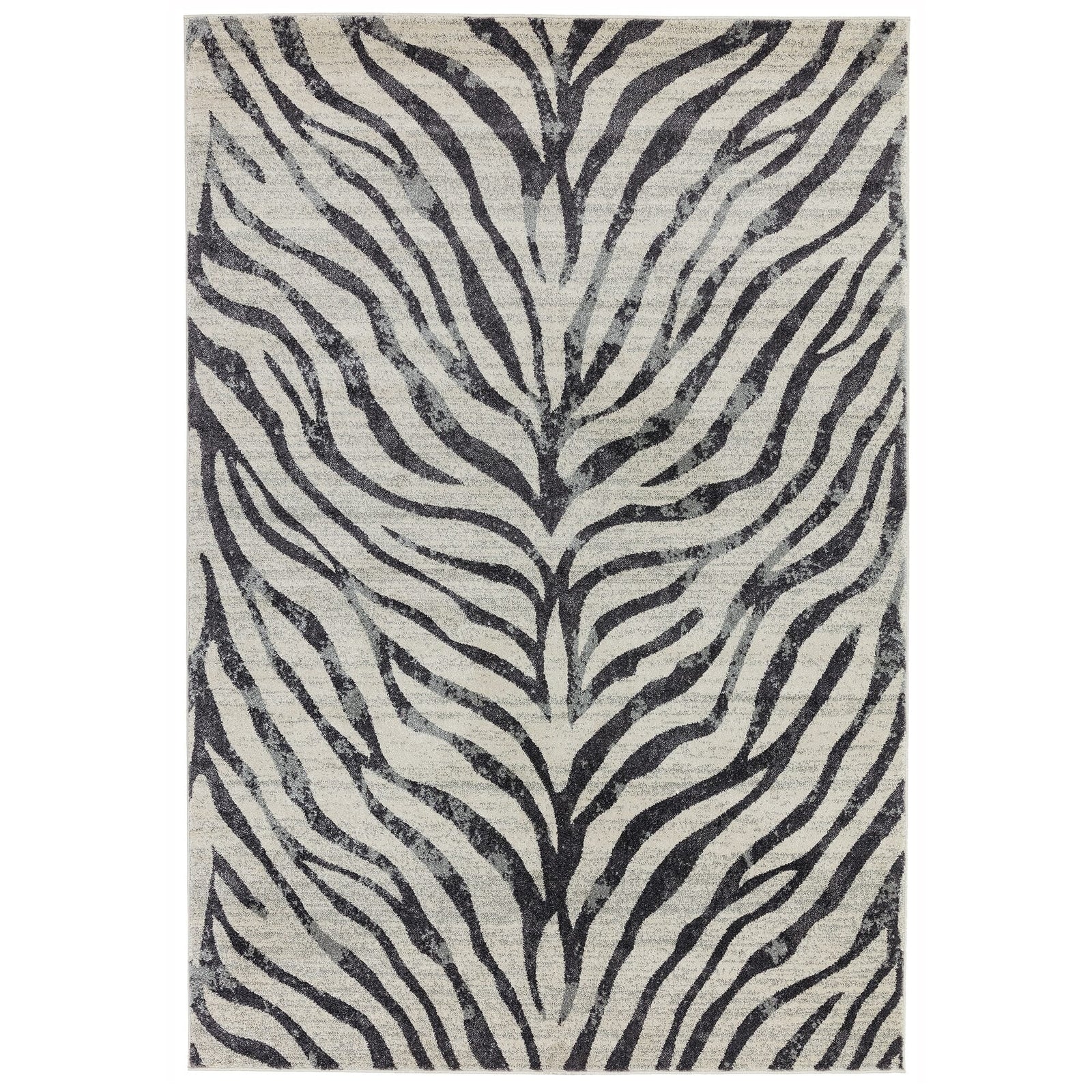 Nasir Zebra Grey Rug - NV27 Zebra Grey - 120cm x 170cm