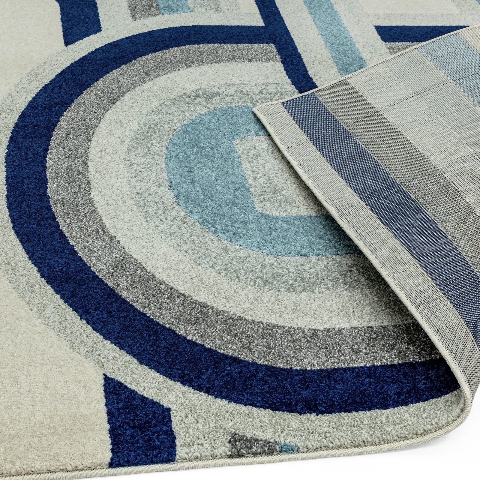 Nasir Retro Blue Rug - NV30 Retro Blue - 80cm x 150cm