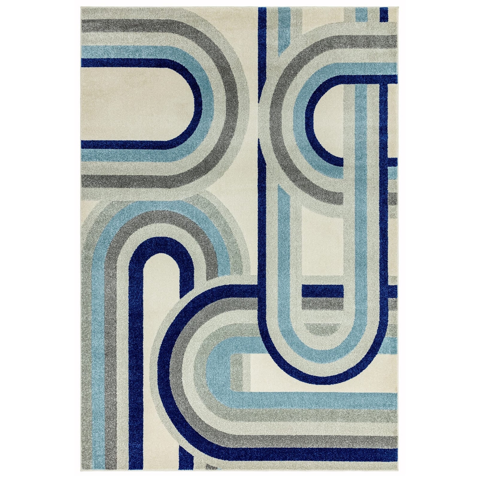 Nasir Retro Blue Rug - NV30 Retro Blue - 80cm x 150cm