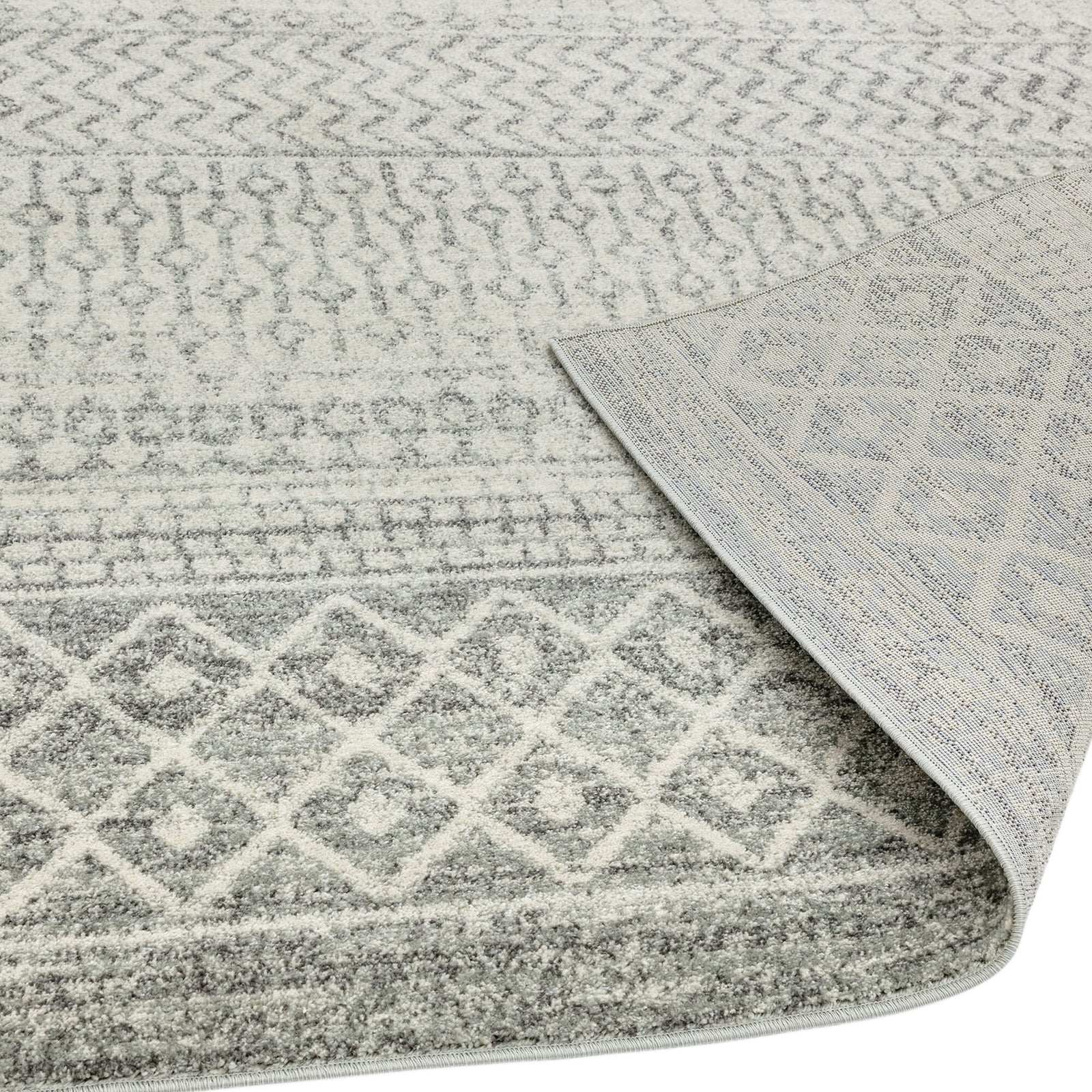 Nasir Aztec Grey Rug - NV35 Aztec Grey - 120cm x 170cm
