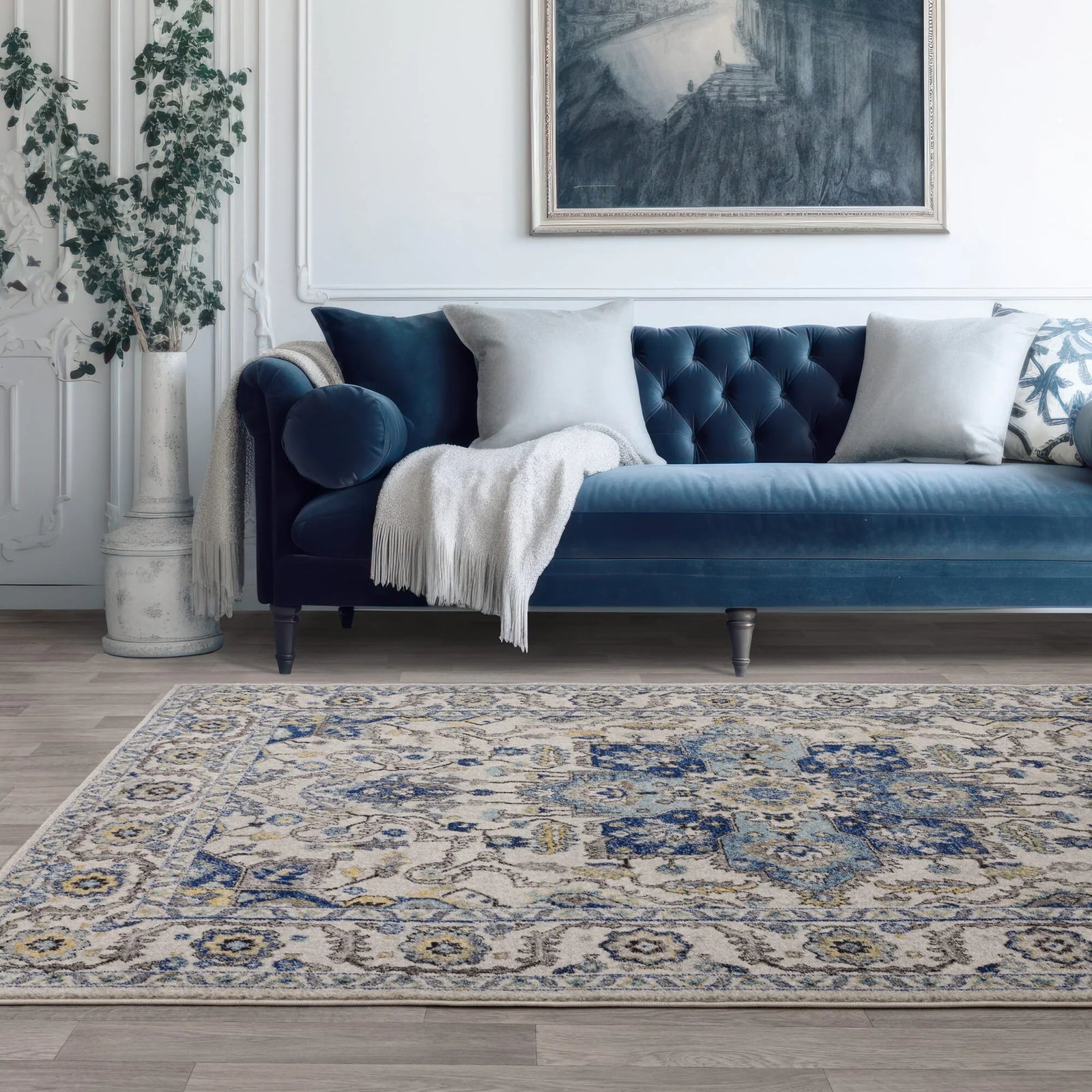 Nasir Persian Blue Rug - NV25 Persian Blue - 120cm x 170cm