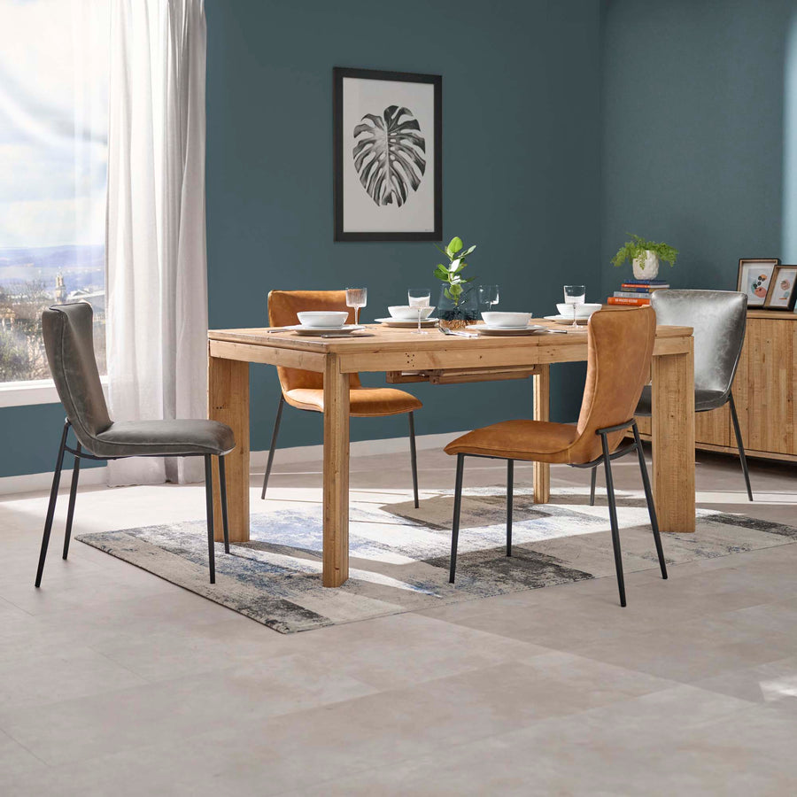 Oceanus Extending Dining Table & 4 Hera Chairs Set Tables Sterling Home 1