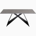 Odessey Coffee Table - Coffee Table Grey Sintered Stone / Black Powder Coat Metal Base Tables Sterling Home 1