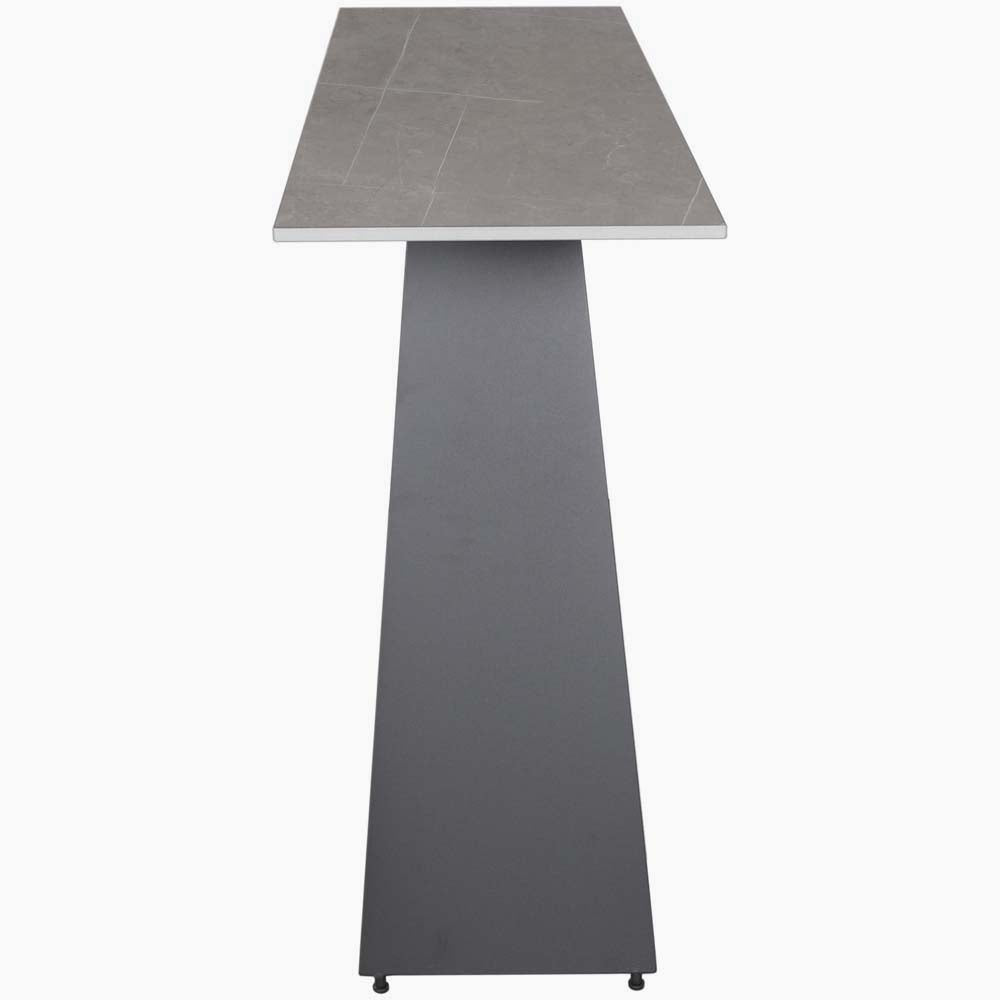 Odessey Console Table - Console Table Grey Sintered Stone / Black Powder Coat Metal Base Tables Sterling Home 3