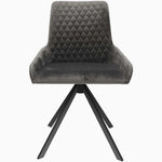 Odessey Dining Chair - Dining Chair Grey Leather Look - Grey Faux Leather Sterling Home 1