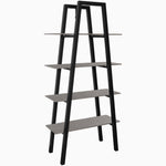 Odessey Shelving Unit - Shelf Unit Grey Sintered Stone / Black Powder Coat Metal Base Storage Sterling Home 2