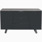 Odessey Sideboard - Large Sideboard Grey Sintered Stone / Black Powder Coat Metal Base Storage Sterling Home 1