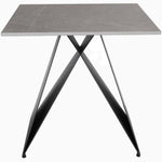 Odessey Side Table - Lamp Table Grey Sintered Stone / Black Powder Coat Metal Base Tables Sterling Home 1