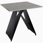 Odessey Side Table - Lamp Table Grey Sintered Stone / Black Powder Coat Metal Base Tables Sterling Home 2