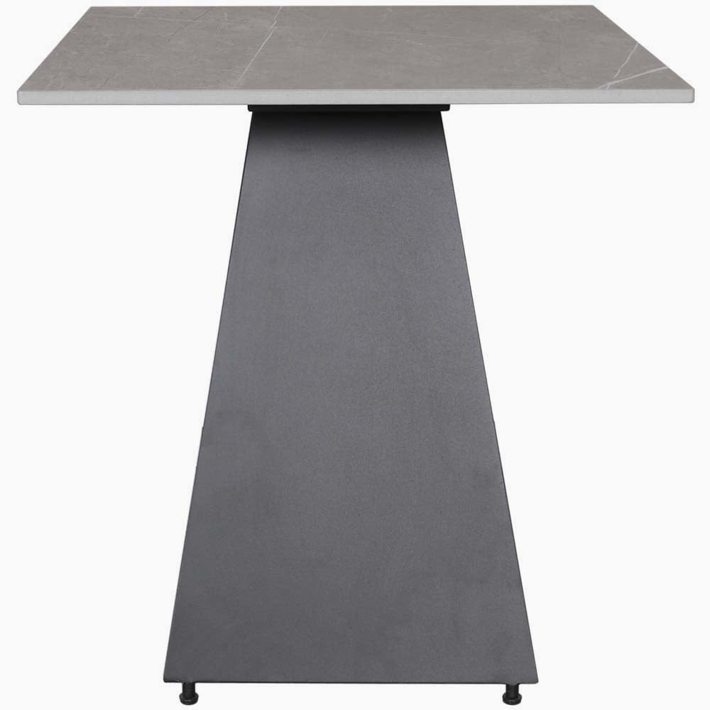 Odessey Side Table - Lamp Table Grey Sintered Stone / Black Powder Coat Metal Base Tables Sterling Home 3