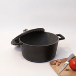 MasterClass Black Cast Aluminium Large Casserole Dish - MC Cast Alu 4LCasserole Black Sterling Home 3