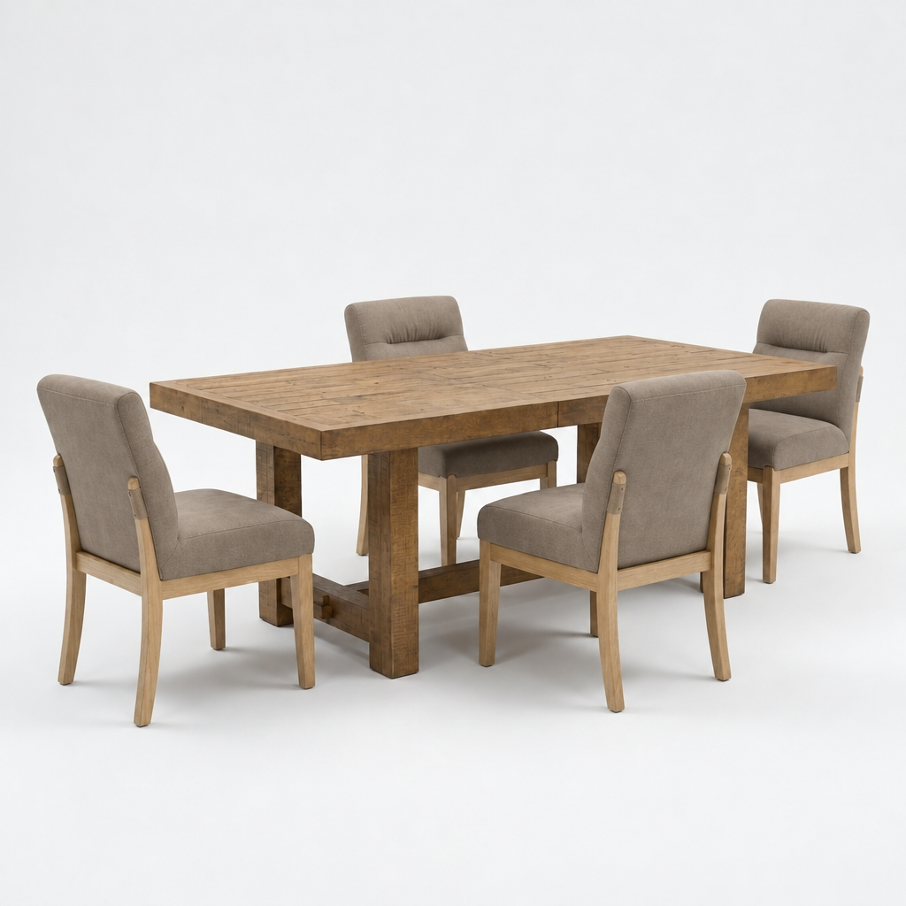 Origins Dining Table & 4 Avery Dining Chairs Set Dining Tables Sterling Home 1