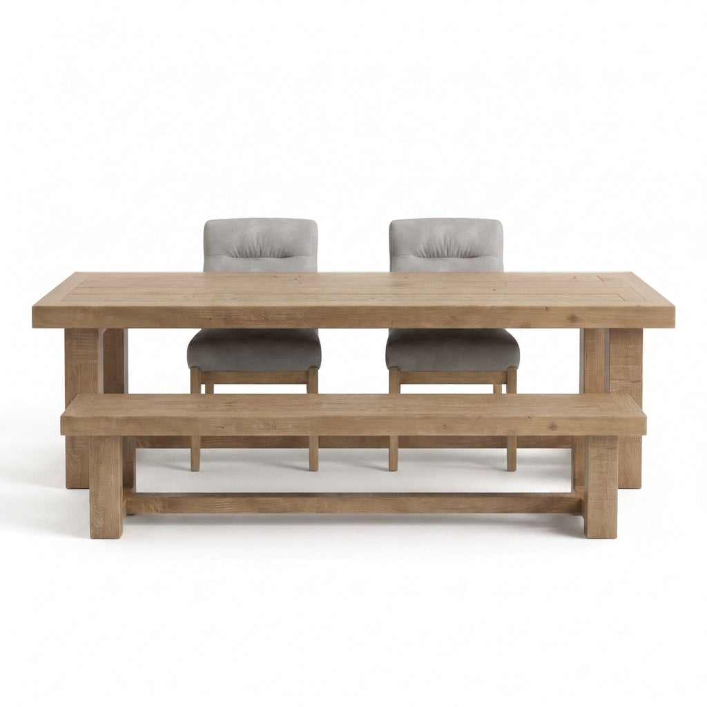 Origins Dining Table, 2 Avery Dining Chairs & Bench Set