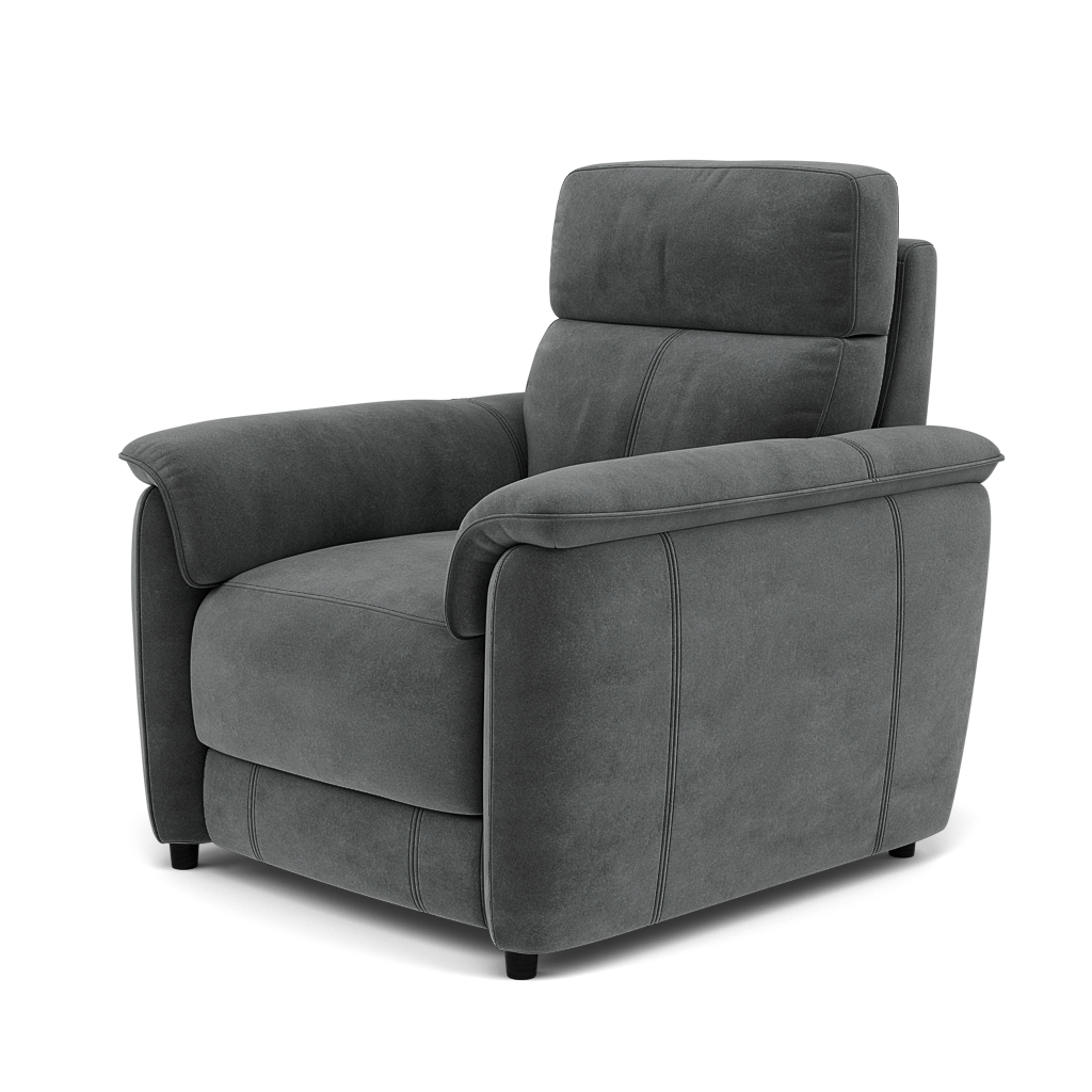 Orkney Armchair - Armchair Fabric — FAB-MEG-20  PEWTER, gallery image 3