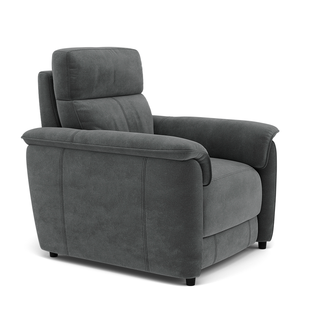 Orkney Armchair - Armchair Fabric — FAB-MEG-20  PEWTER, gallery image 1