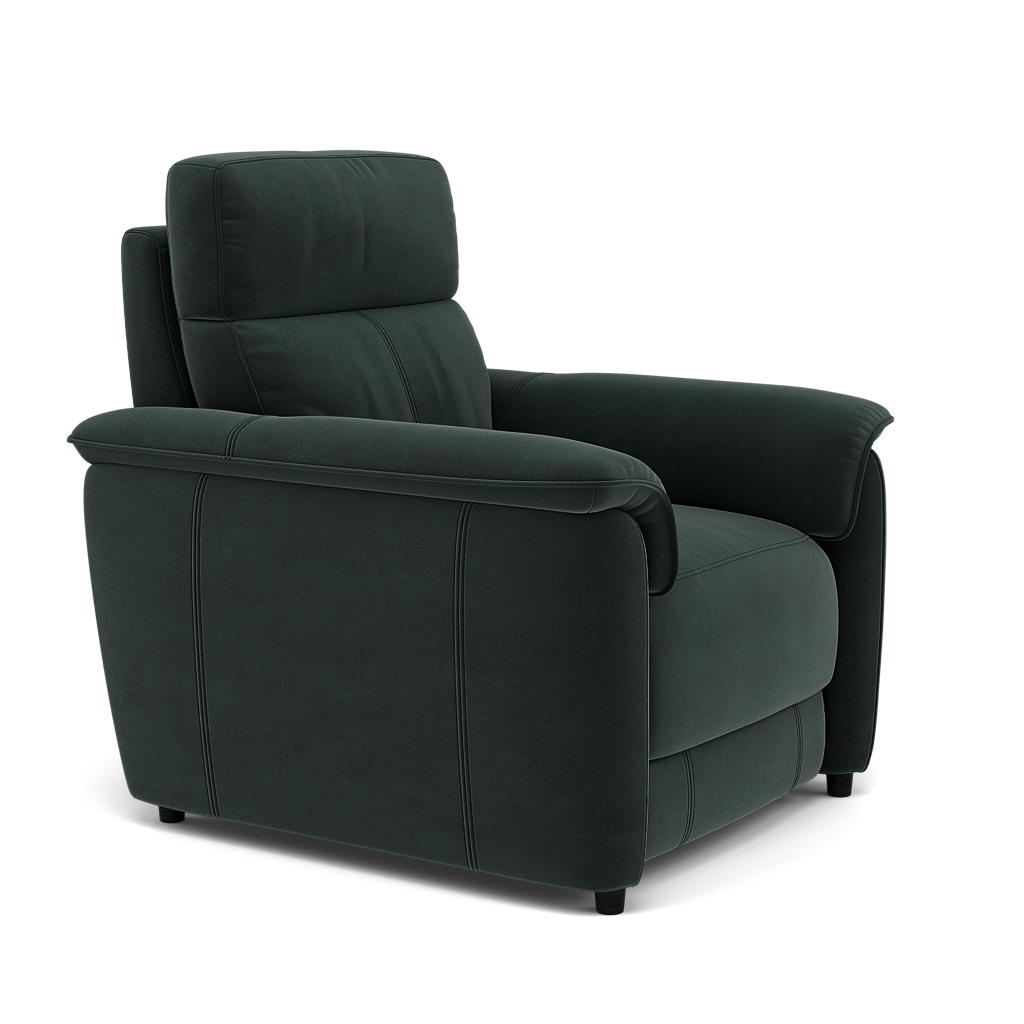 Orkney Armchair - Armchair Fabric — FAB-MEG-21  CHARCOAL GREY, gallery image 1