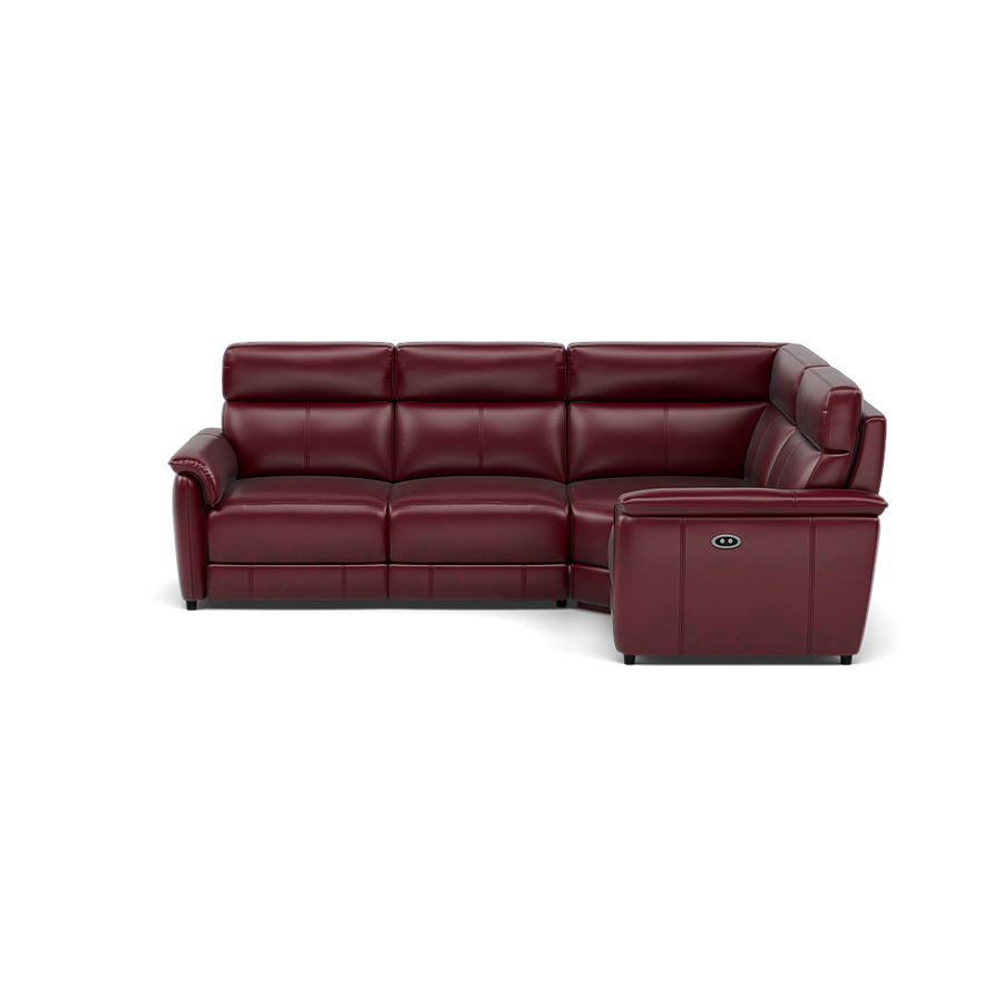Orkney Small Corner Recliner Sofa - Combination 8 2.5 Corner 1.25 Power Cat 20S - Right Hand Facing Sterling Home BVS-035C DEEP RED 1