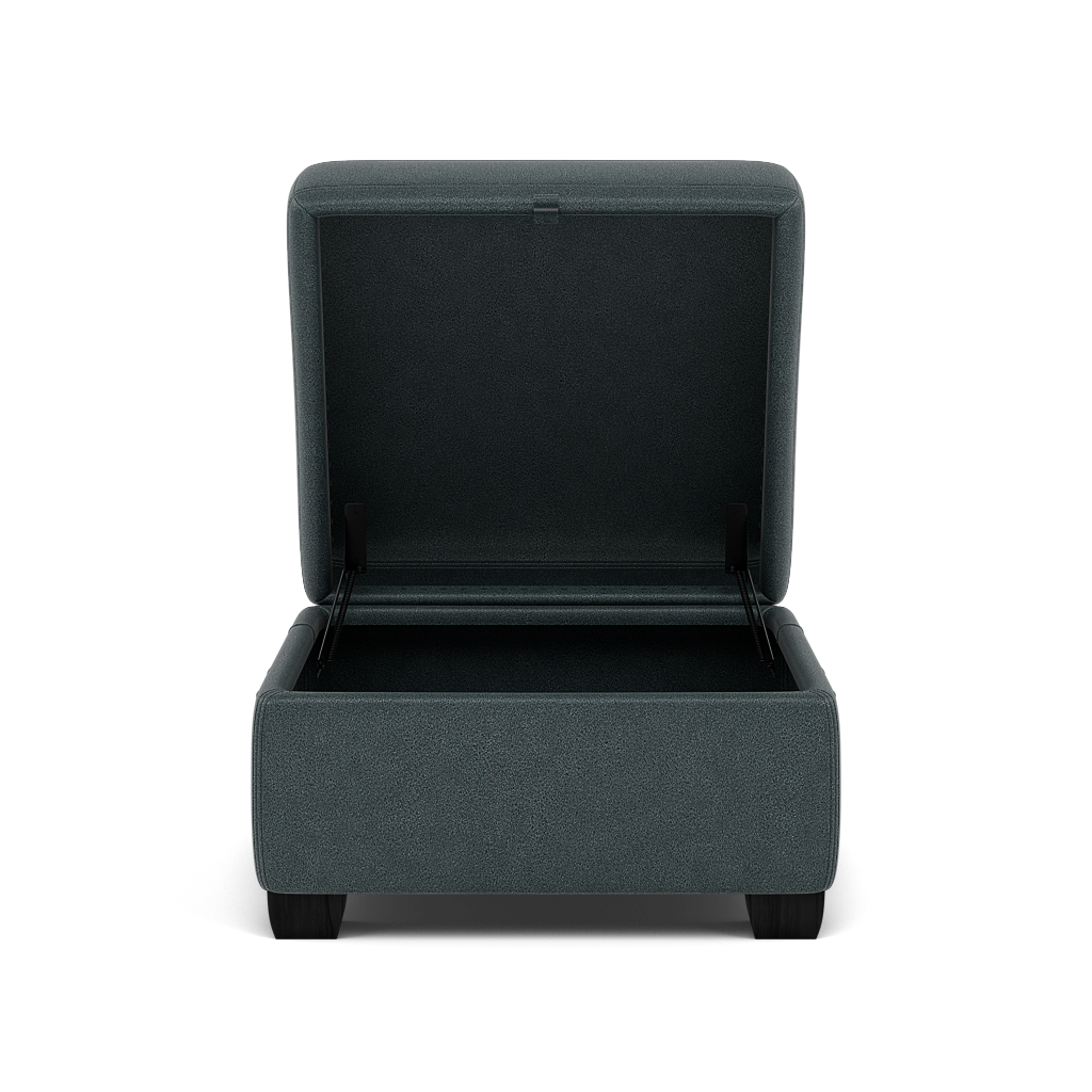 Orkney Storage Footstool - Storage footstool Fabric Footstools Sterling Home 11 BFA-BLJ-2047 LAKE GREEN