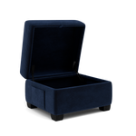 Orkney Storage Footstool - Storage footstool Fabric — FAB-MEG-28  NAVY, gallery image 1