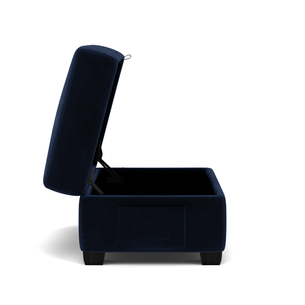 Orkney Storage Footstool - Storage footstool Fabric — FAB-MEG-28  NAVY, gallery image 2