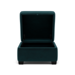 Orkney Storage Footstool - Storage footstool Fabric Footstools Sterling Home 15 FAB-MEG-36 LAKE GREEN