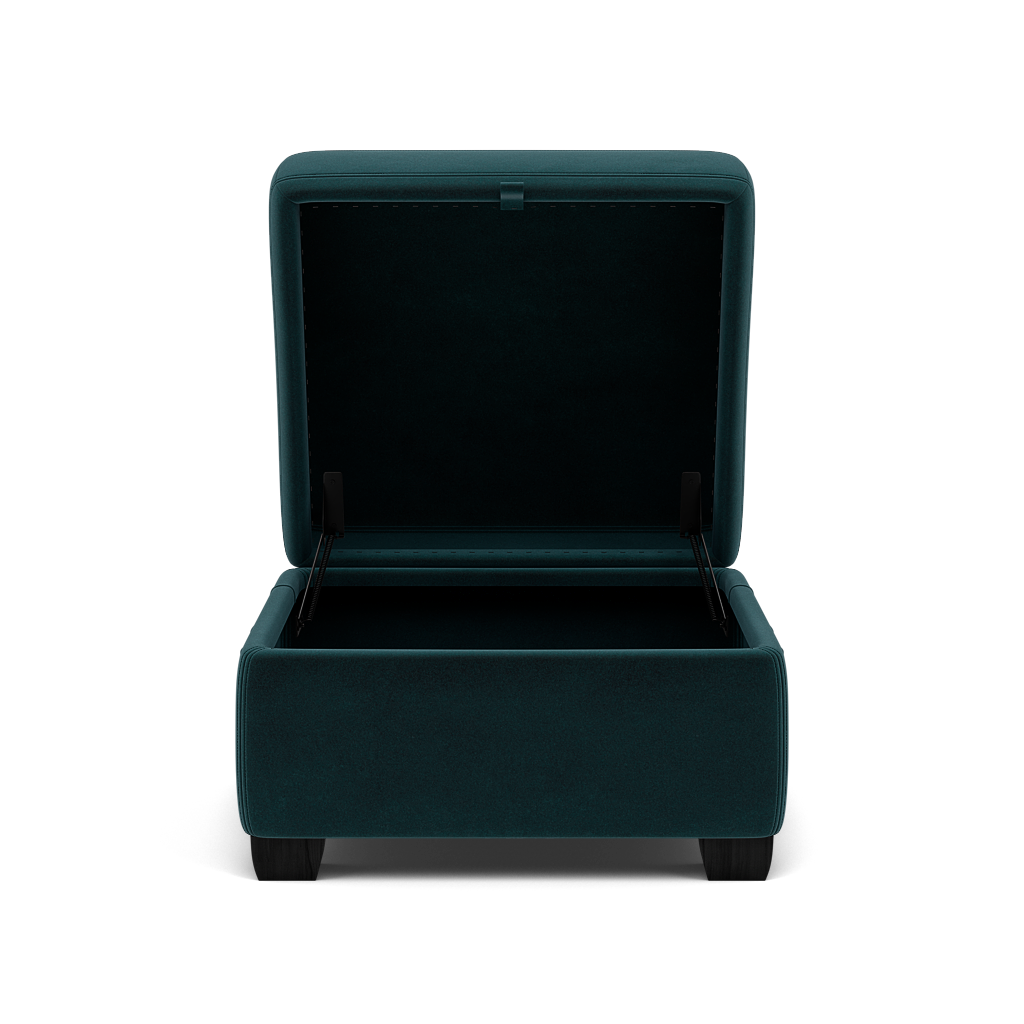Orkney Storage Footstool - Storage footstool Fabric Footstools Sterling Home 15 FAB-MEG-36 LAKE GREEN