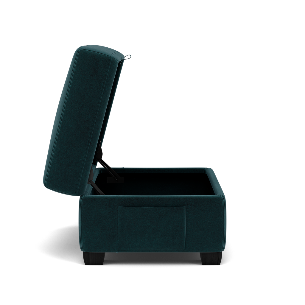 Orkney Storage Footstool - Storage footstool Fabric — FAB-MEG-36  LAKE GREEN, gallery image 2
