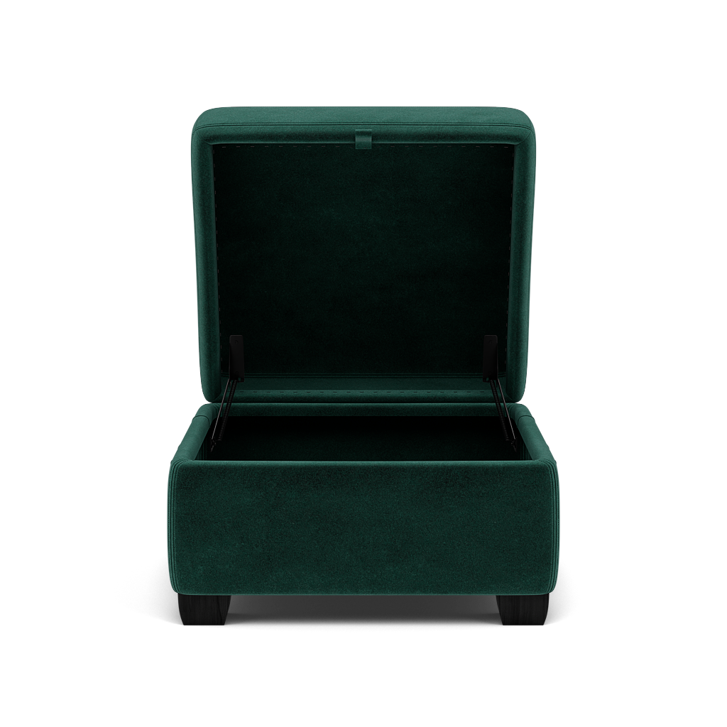 Orkney Storage Footstool - Storage footstool Fabric Footstools Sterling Home 16 FAB-MEG-37 EMERALD GREEN