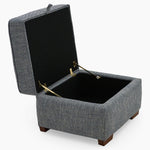 Oundle Storage Footstool - Storage Stool Hem Fabric Footstools Sterling Home 5