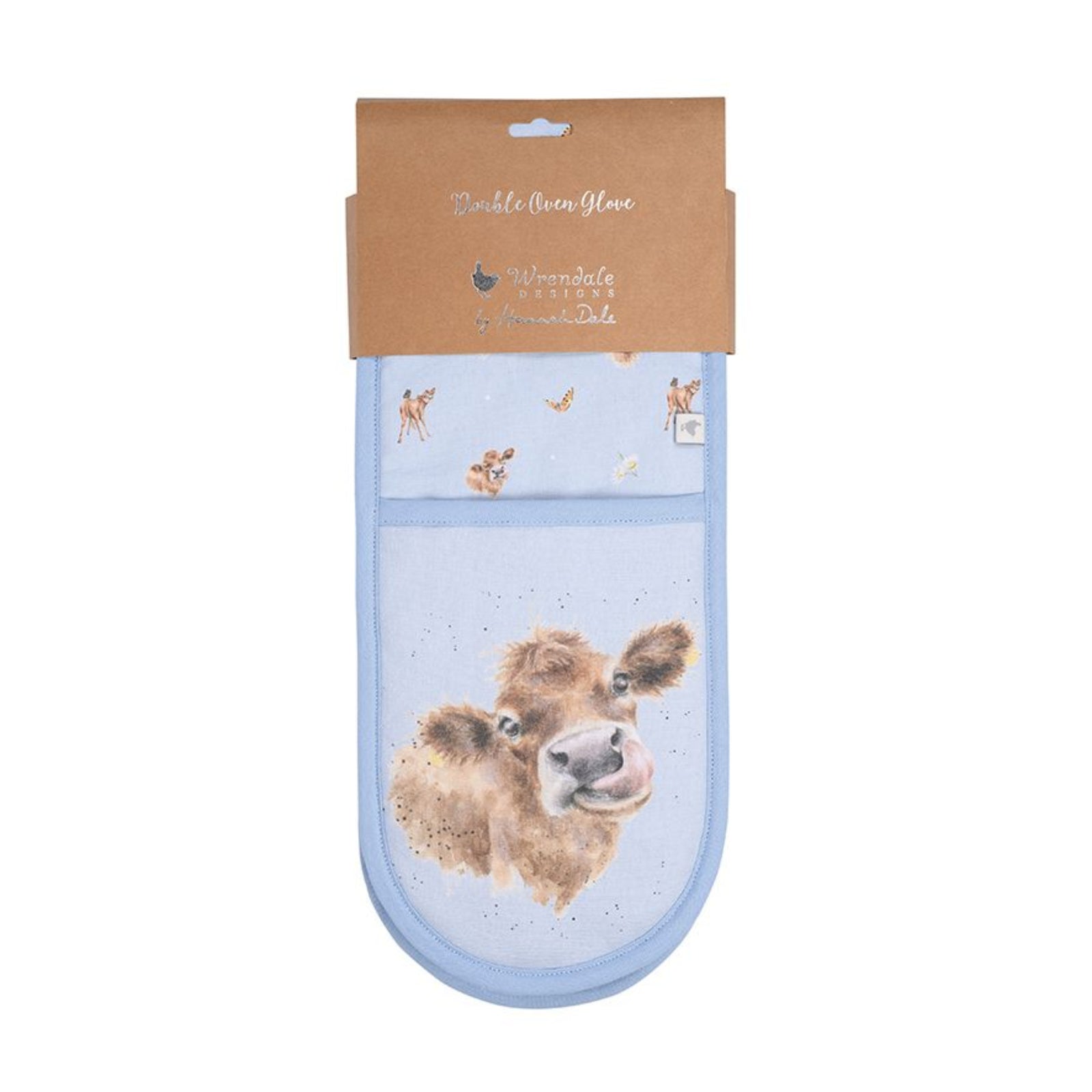 Wrendale Farmyard Friends Double Oven Glove - Farmyard Friends Double Oven Glove (Cow) Sterling Home 3