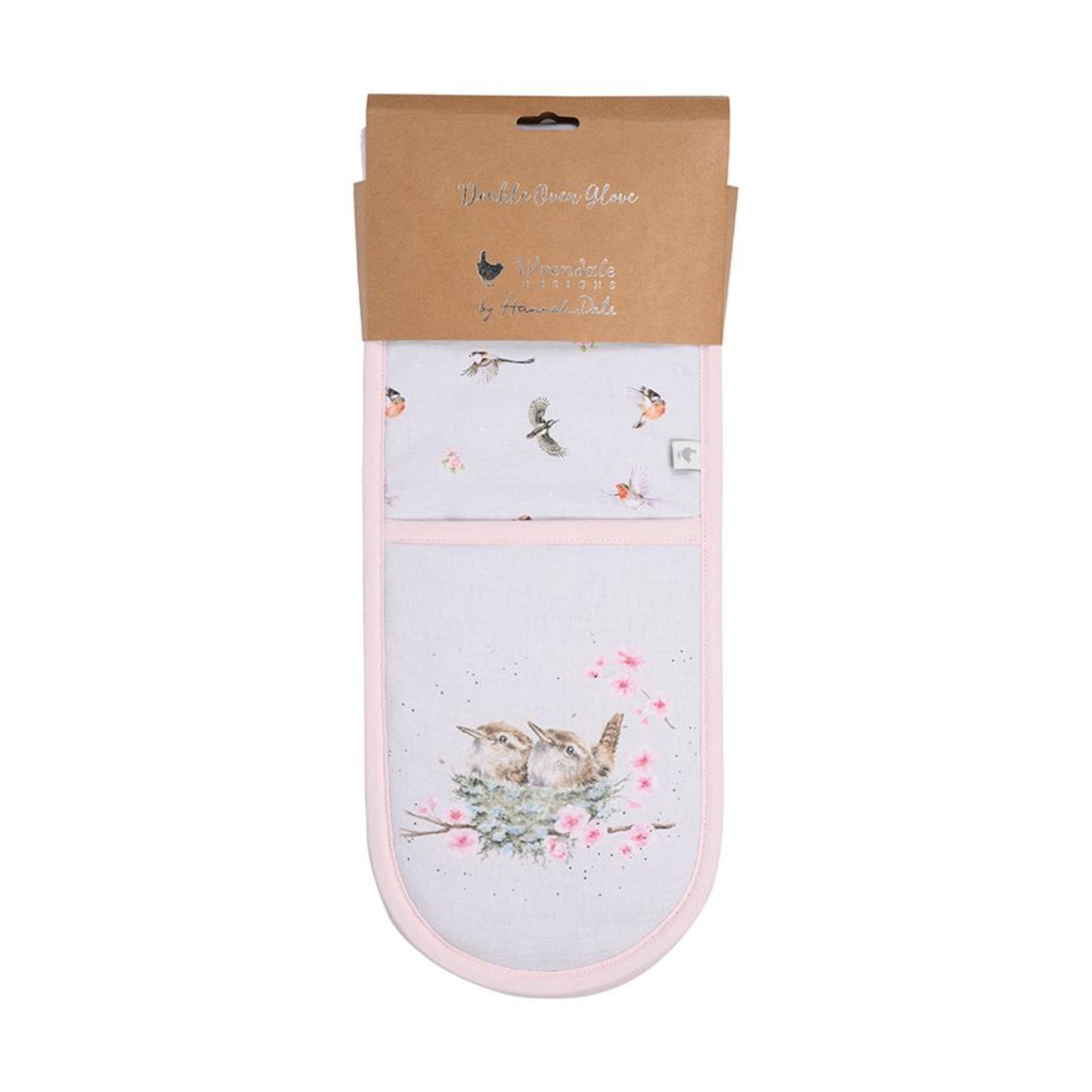 Wrendale Feathered Friends Double Oven Glove - Feathered Friends Double Oven Glove (Wren) Sterling Home 3