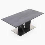 Palermo Coffee Table - Coffee Table Slate Grey Ceramic / Dark Grey Tables Sterling Home 4