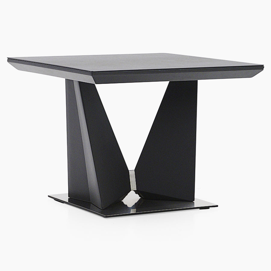 Palermo Side Table - Lamp Table Slate Grey Ceramic / Dark Grey Tables Sterling Home 2