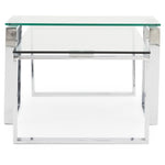 Paloma Coffee Table - Coffee Table Set Clear Glass/Chrome Tables Sterling Home 5