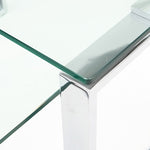 Paloma Coffee Table - Coffee Table Set Clear Glass/Chrome Tables Sterling Home 7