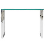Paloma Console Table - Console Table Clear Glass/Chrome Tables Sterling Home 1