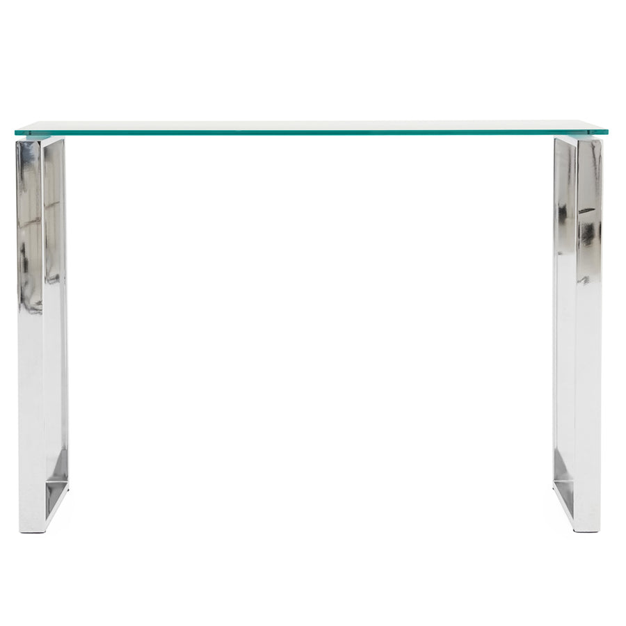 Paloma Console Table - Console Table Clear Glass/Chrome Tables Sterling Home 1