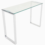 Paloma Console Table - Console Table Clear Glass/Chrome Tables Sterling Home 4