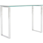 Paloma Console Table - Console Table Clear Glass/Chrome Tables Sterling Home 5