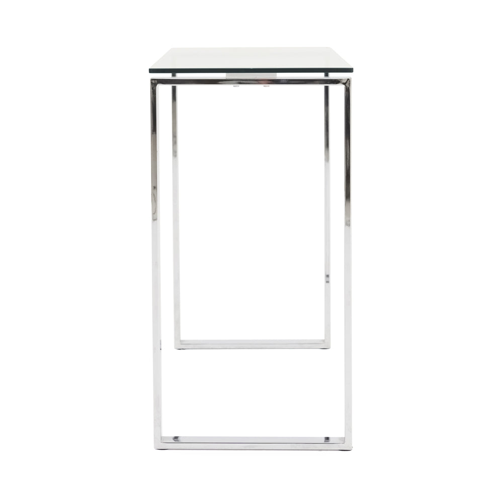 Paloma Console Table - Console Table Clear Glass/Chrome Tables Sterling Home 6