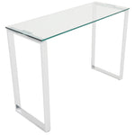 Paloma Console Table - Console Table Clear Glass/Chrome Tables Sterling Home 7