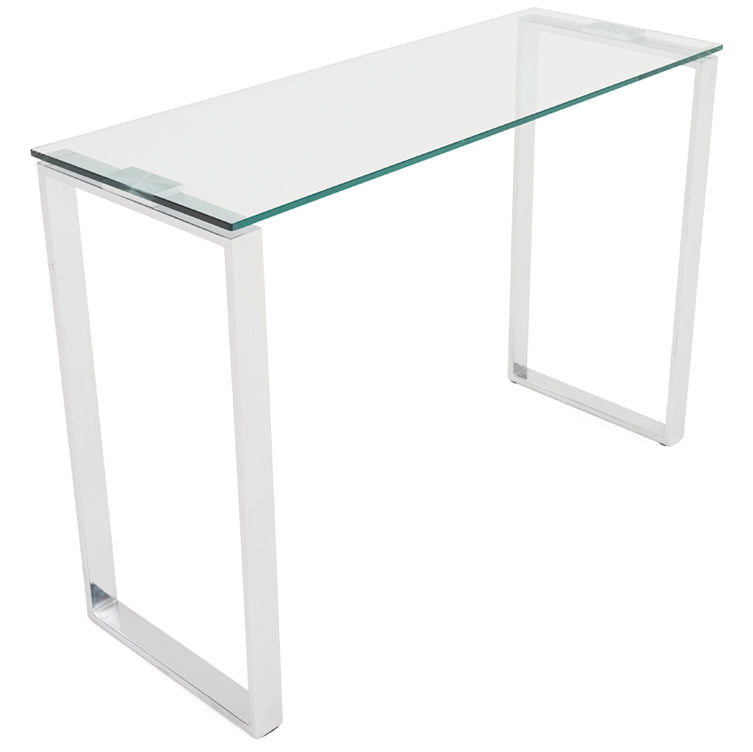 Paloma Console Table - Console Table Clear Glass/Chrome Tables Sterling Home 7